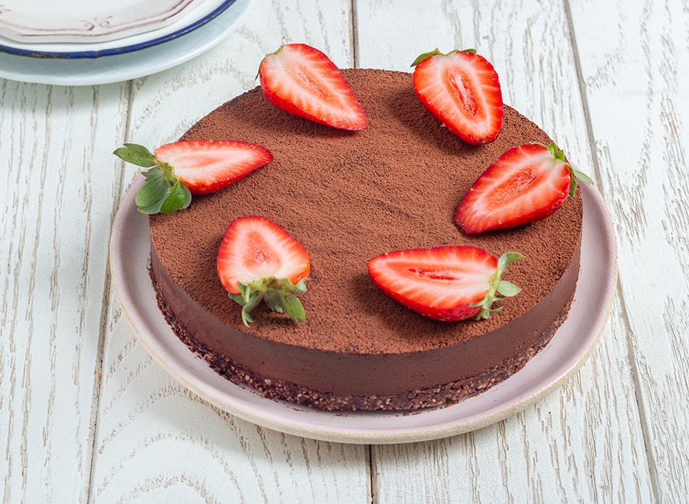 עוגת טראפל שוקולד טבעונית (כשרה לפסח)
