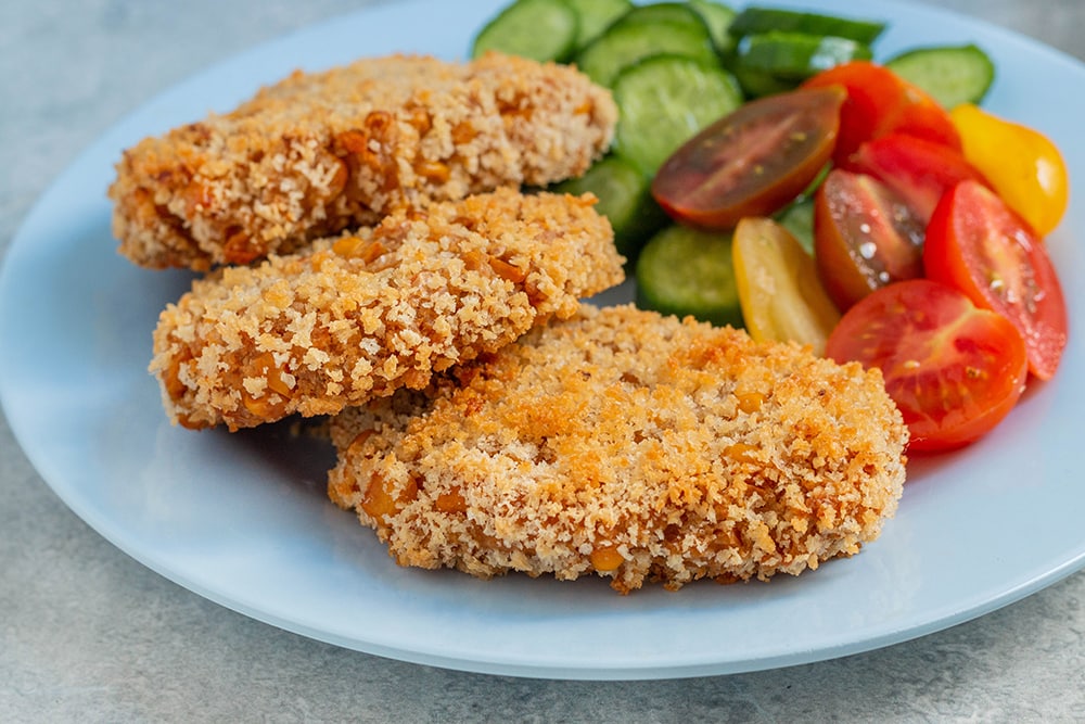 שניצל תירס טבעוני אפוי