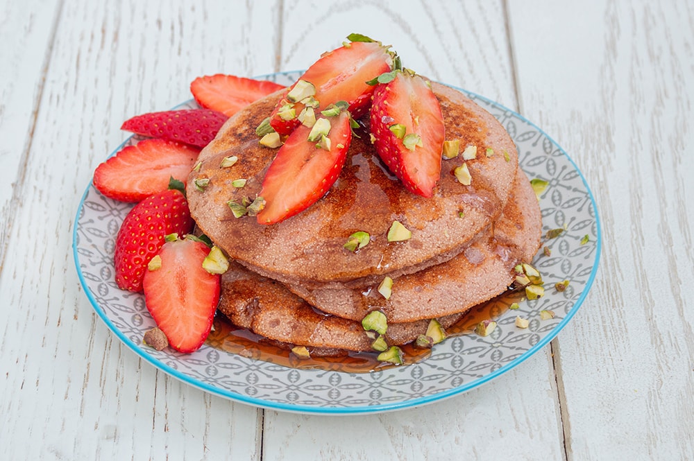 פנקייק טבעוני בטעם תות